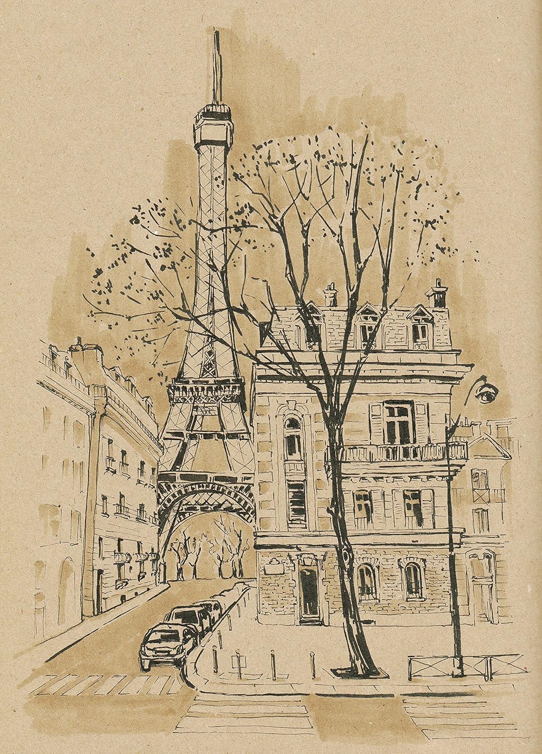 Clairefontaine 975016C Packung mit 25 Blatt Kraftpapier (275g, 50 x 70 cm, ideal für Kunstprojekte u