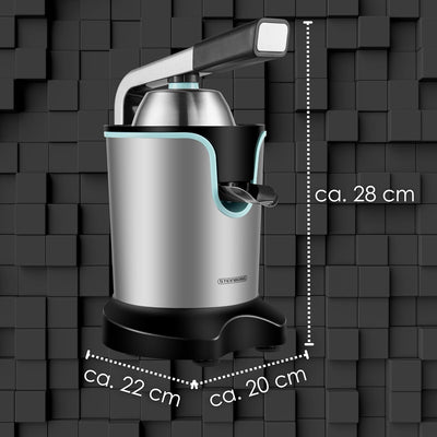 Saftpresse elektrisch Zitruspresse 800 Watt Longlife-Motor Edelstahl Elektrische Entsafter Auto-Star