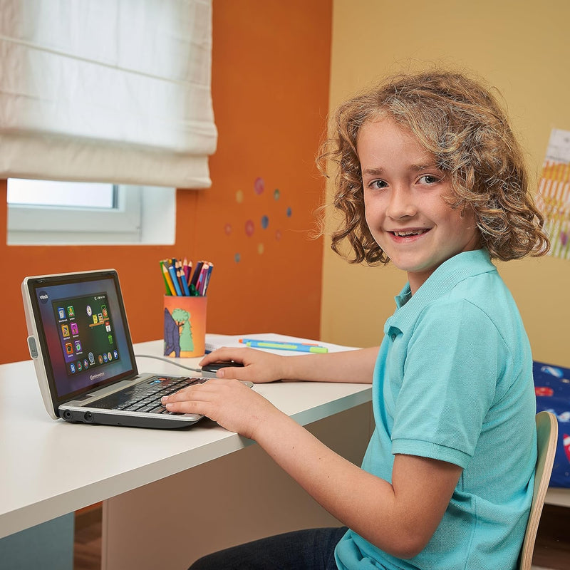 VTech Genio Lernlaptop XL – Lerncomputer mit grossen 7"-LCD-Bildschirm mit Internetzugang, Textprogr