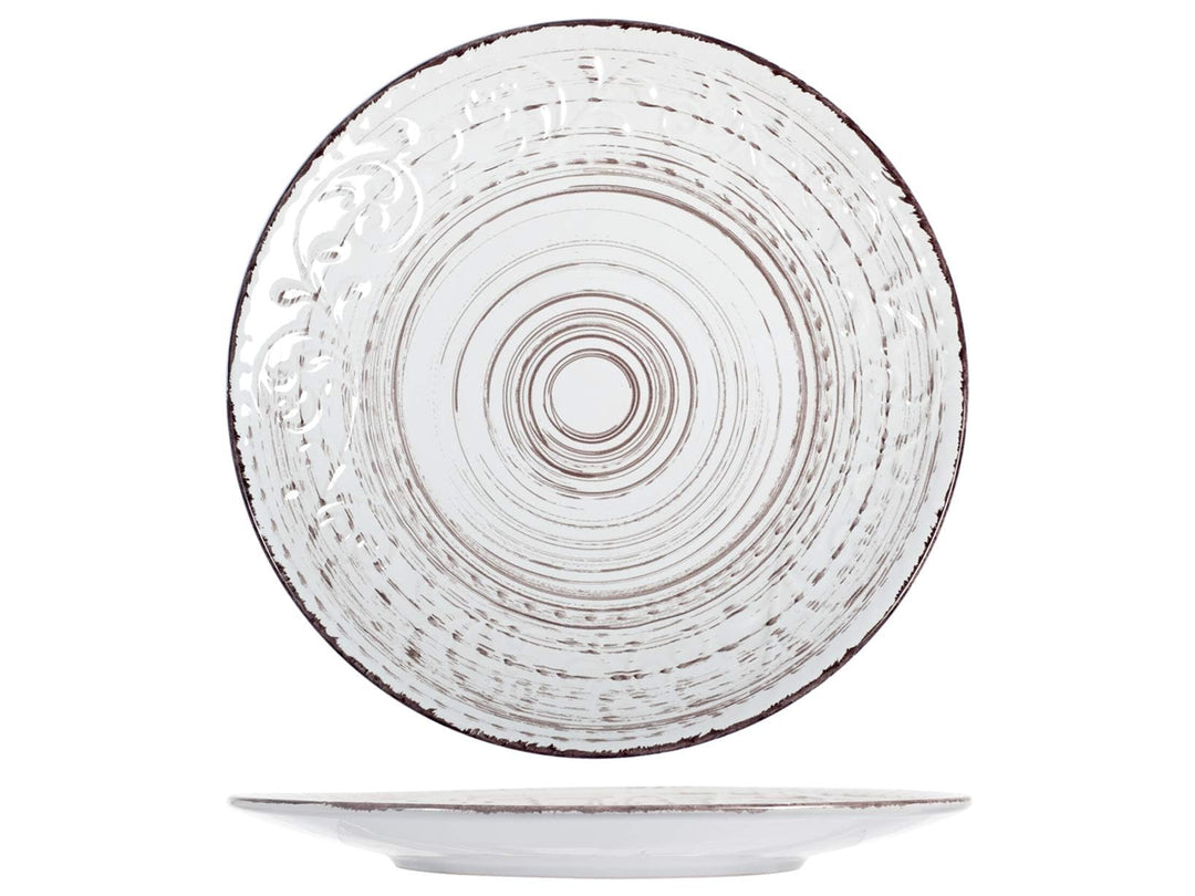 H&h courtyard set 6 piatti piani bianchi cm 27,5