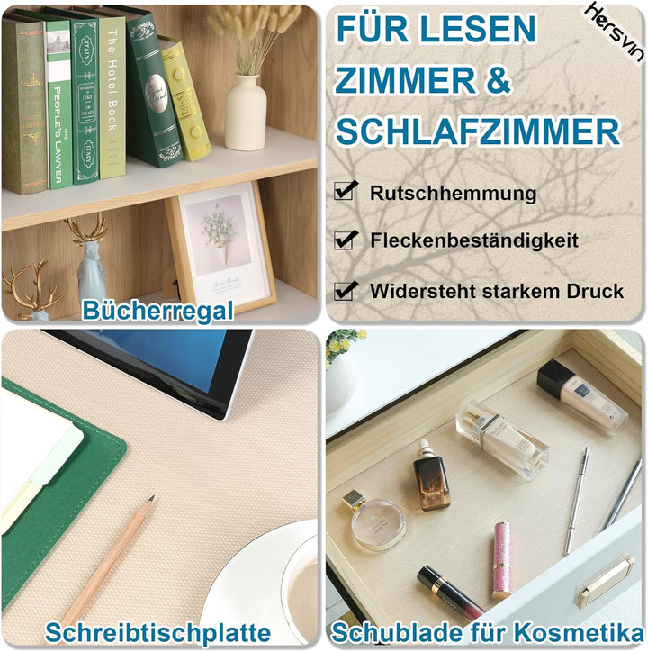 Hersvin Schubladenmatte 44.5cmx500cm Schrankpapier Schubladeneinlage Eva Wasserfest Nicht Klebende U