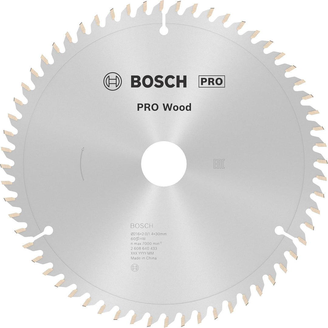 Bosch Professional Kreissägeblatt Optiline Wood (für Holz, 216 x 30 x 2 mm, 60 Zähne, Zubehör Kreiss