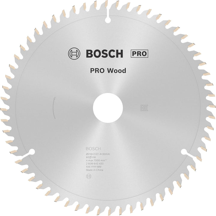 Bosch Professional Kreissägeblatt Optiline Wood (für Holz, 216 x 30 x 2 mm, 60 Zähne, Zubehör Kreiss