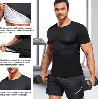 CHUMIAN Herren Sauna Weste Schweiss Sauna Shirt Saunaweste Body Shaper sport Tank Top abnehmen Fitne