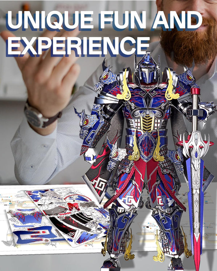 Piececool 3D Puzzle Metall Mecha-Modell Titan, 3D Metall Puzzle Mechkrieger für 340 Edelstahl, Ganze