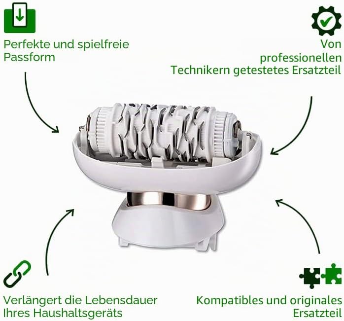 ELECTROTODO - Kopfstück für Epilierer Braun Silk Epil 9 Flex - 81719648 Epilierkopf, Epilierkopf
