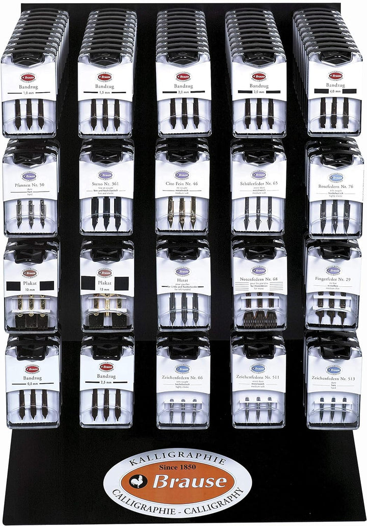 Brause 18015B Packung, mit 50 Feder Bandzug, 1, 5 mm, ideal für gotische Buchstaben, ideal für die K