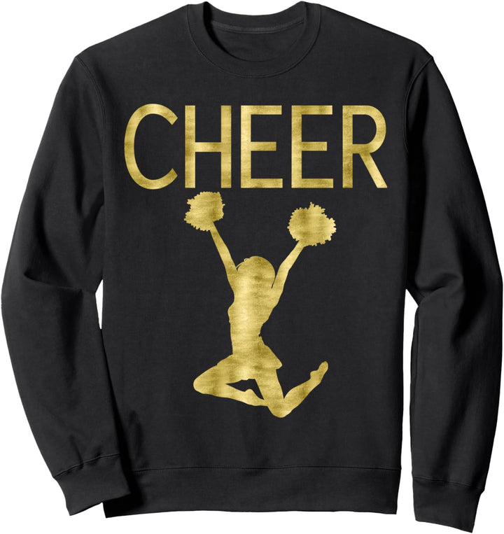 Cheer Dark Yellow Graphics Cheerleading Sweatshirt