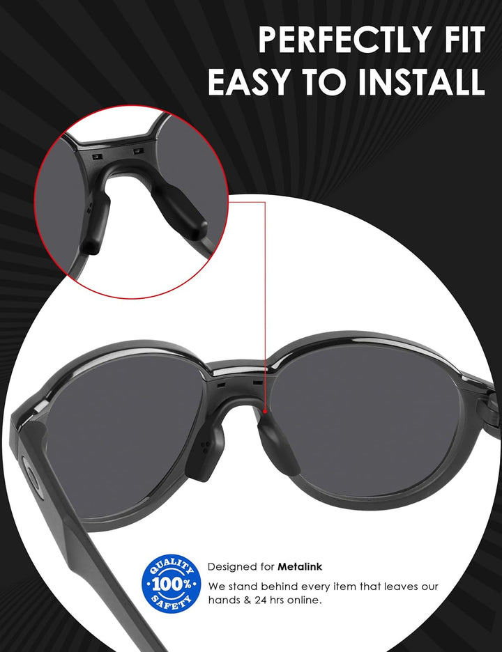 BLAZERBUCK Ersatz-Nasenpolster für Oakley Metalink OX8153 Brillen Schwarz/Schwarz, Schwarz/Schwarz