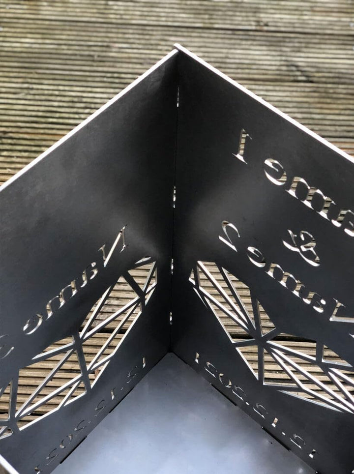 EXTRAVAGANT® Feuertonne, Feuerstelle, Feuerkorb, Feuersäule PERSONALISIERT für den Garten, Terrasse,