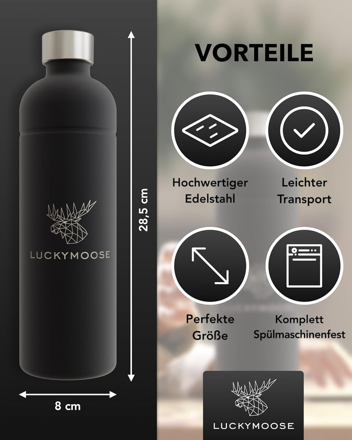 Luckymoose® Flasche für Aarke Carbonator 3, Philips GoZero & Brita SodaOne Wassersprudler, Spülmasch