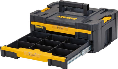 Dewalt DWST1-70706 T STAK-Box IV Doppelschubladen-Werkzeugbox (mit herausnehmbaren Innenteilern)