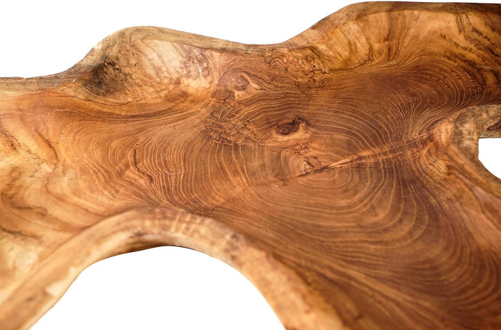 Windalf Grosse Holz Servierplatte LIZA 43 cm Buffetplatte Holzschale Serviertablett Brotplatte Handa