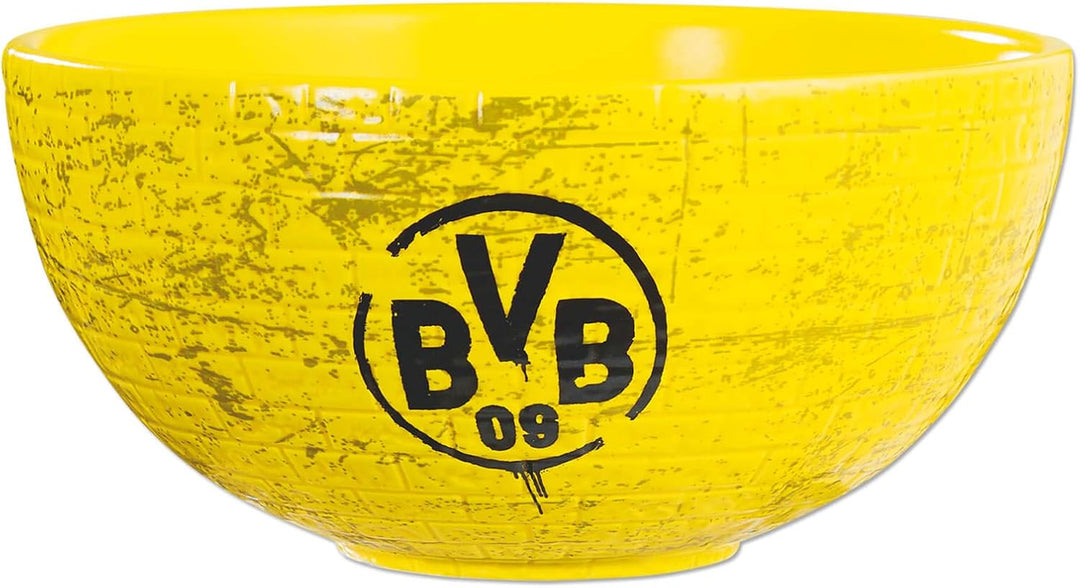 Borussia Dortmund BVB-Müslischale Gelbe Wand Bundle mit BVB-Kugelschreiber (3er-Set), Bundle mit BVB