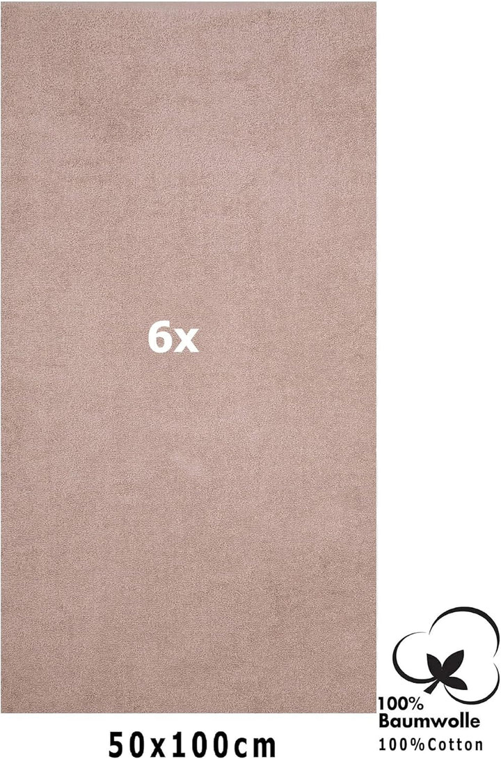 Betz Handtuch 6er Pack Handtücher Set Berlin Grösse 50x100 cm 100% Baumwolle - gut trocknend, leicht