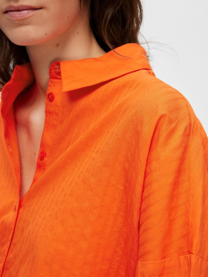 SELECTED FEMME Damen Slflina-sanni Ls Shirt Noos Bluse 36 Orangeade, 36 Orangeade