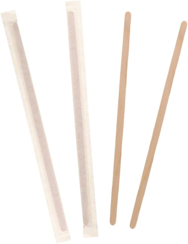 Rührstäbchen einzeln verpackt, Kaffee-Rührstäbchen aus Holz, 11 cm, biologisch abbaubar, für heisse