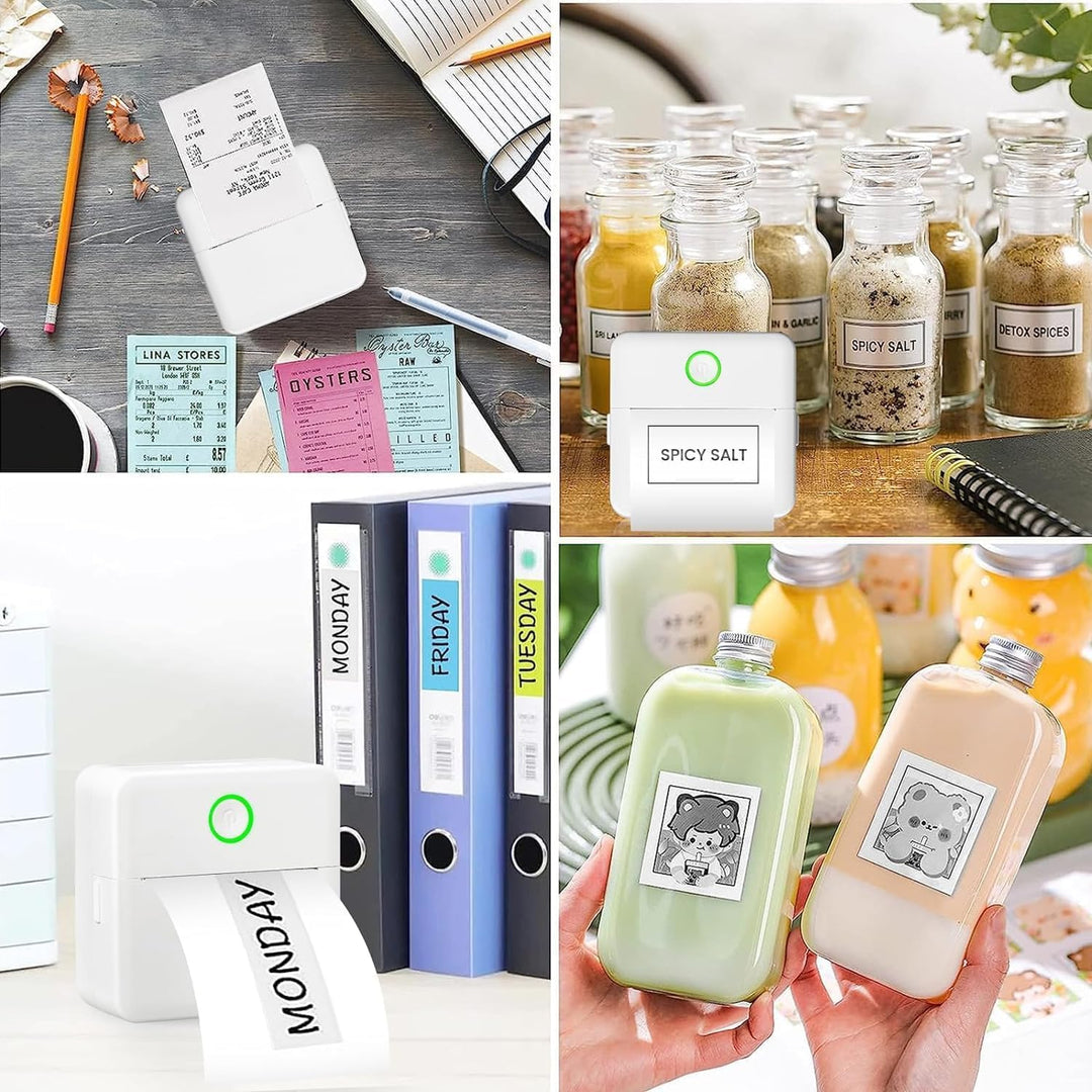 Mini Drucker tragbarer Mini Printer, Mini Fotodrucker Wireless Taschendrucker Thermodrucker Smartpho