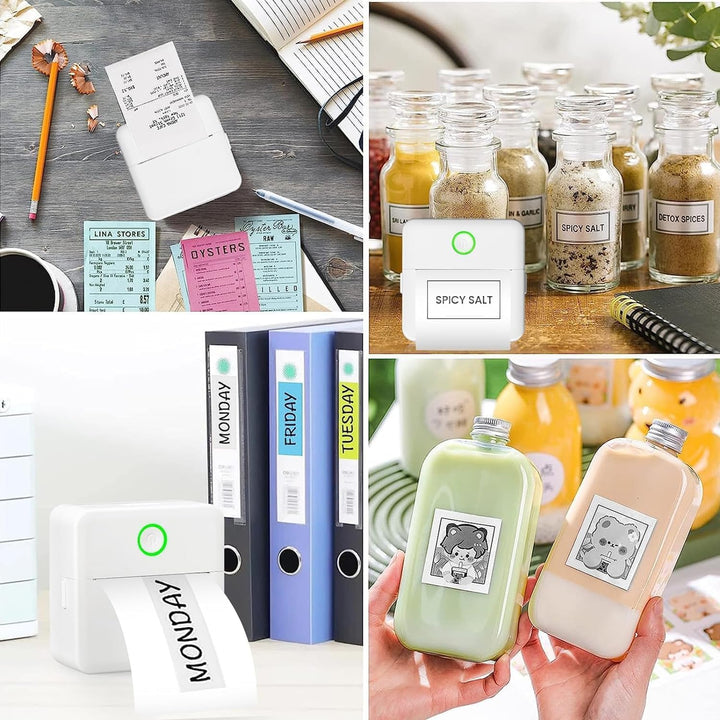 Mini Drucker tragbarer Mini Printer, Mini Fotodrucker Wireless Taschendrucker Thermodrucker Smartpho