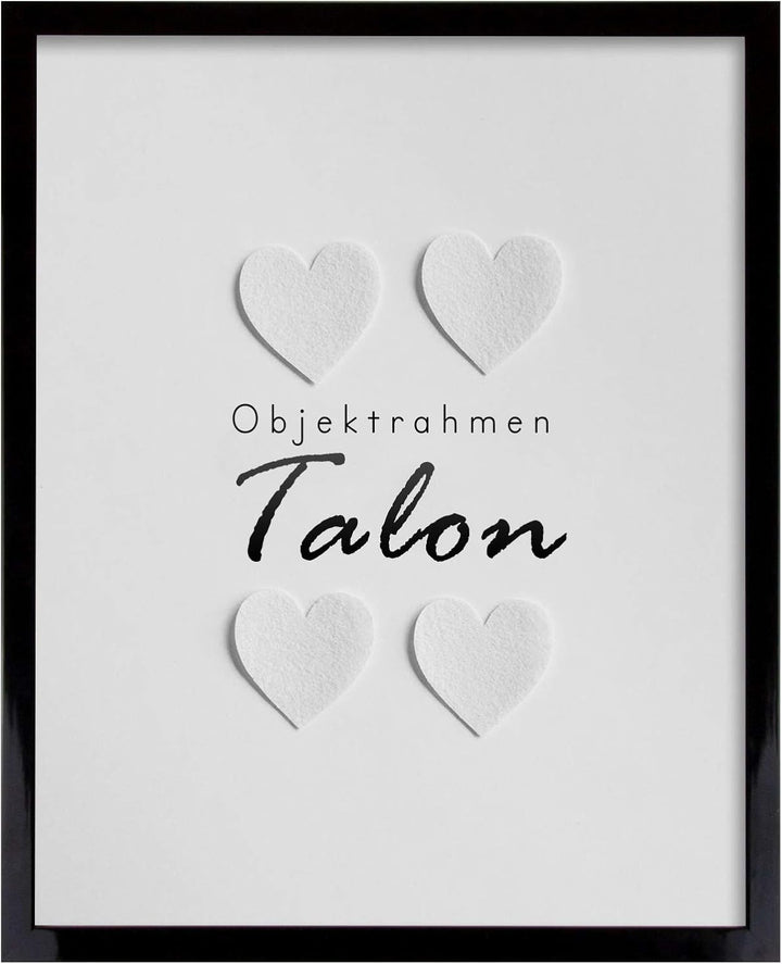 BIRAPA Objektrahmen Talon SPACE 20x20 cm Schwarz Hochglanz 3D Bilderrahmen zum Befüllen, 20x20 cm Sc