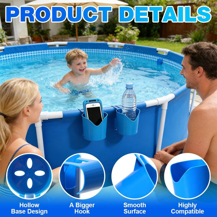Pool Getränkehalter Poolrand, Kunststoff Wasserbecher Hängehalter, Ohne Verschütten Pool Getränkehal