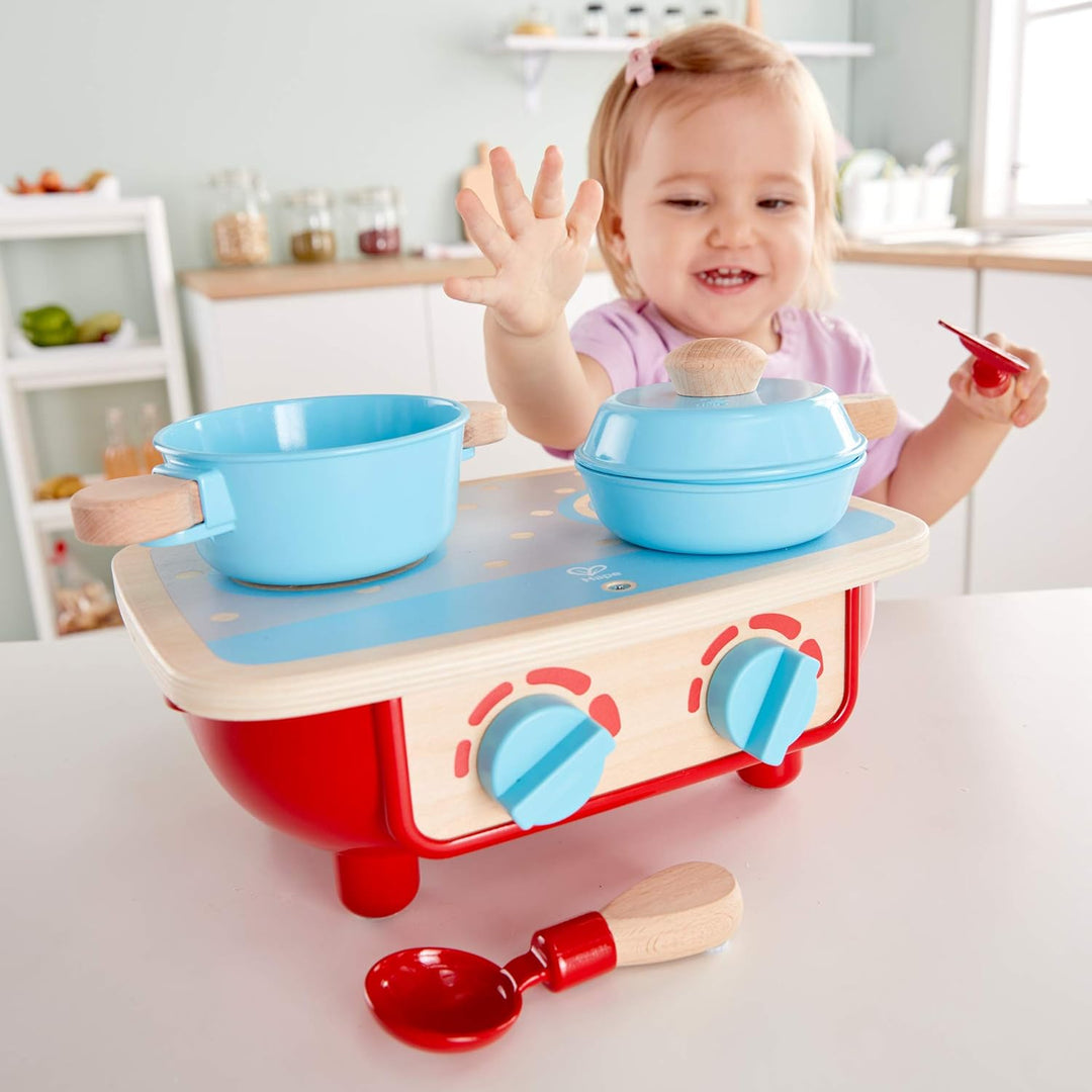 Hape E3170 Küchenset Herd Zubehör für Kinderküchen, ab 18 Monaten, 31 x 12.2 x 24.1