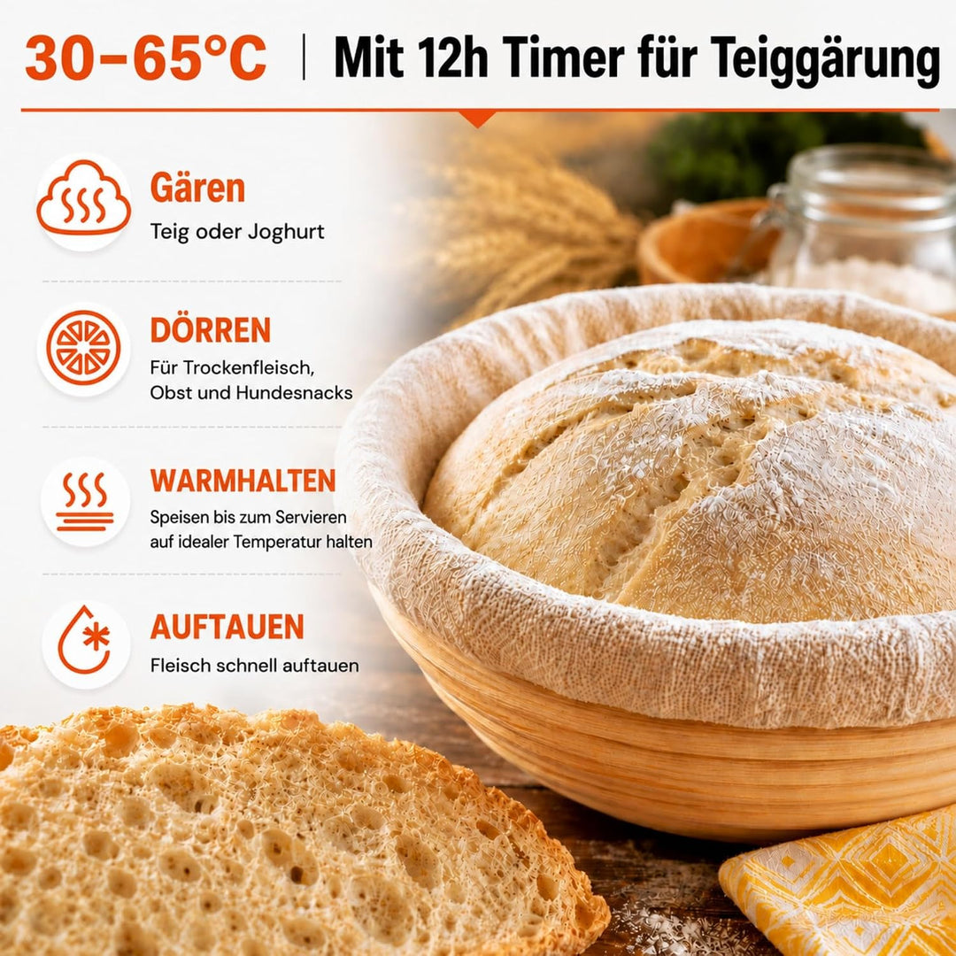 Heissluftfritteuse xxl 30°C-230°C, Mini backofen mit Umluft, 1800W Air Fryer Ofen, Grosse Kapazität