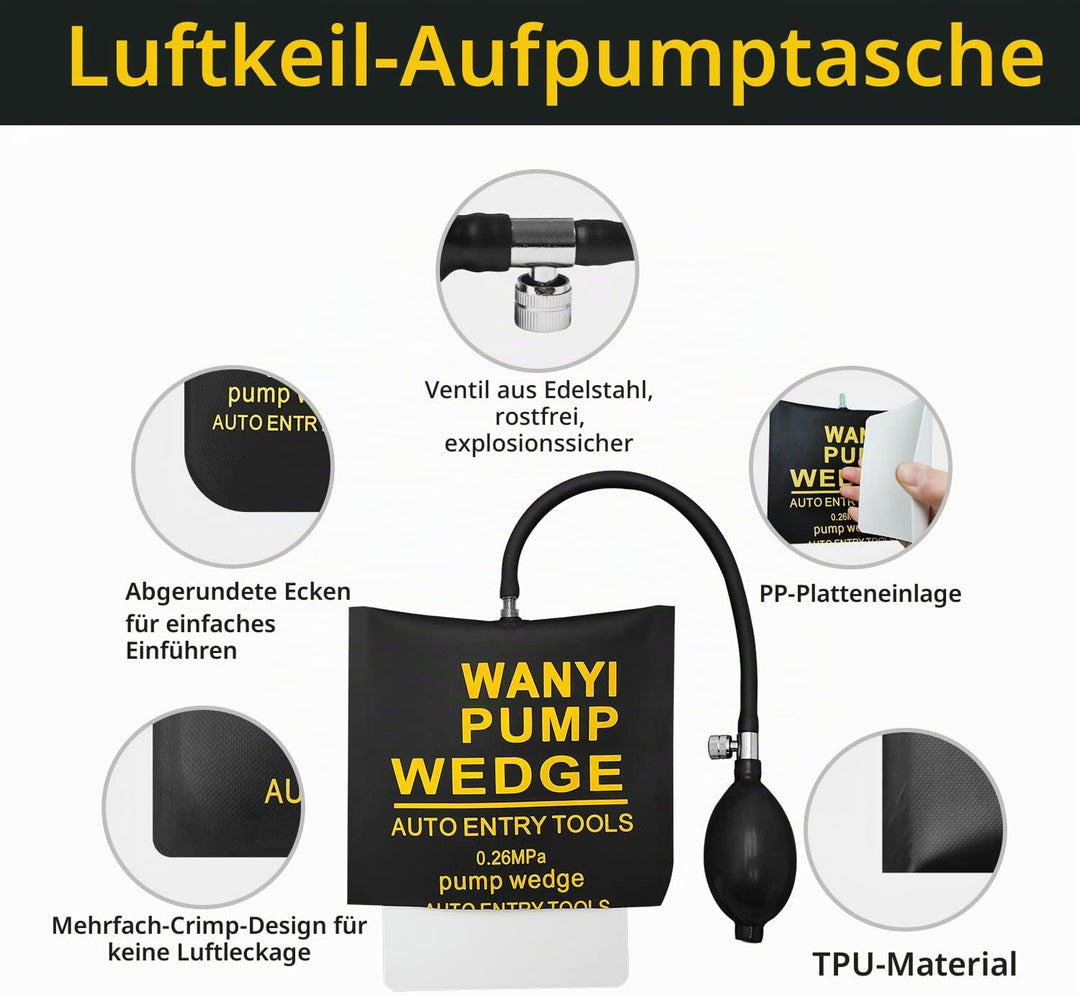 WANYI 2 Stück Montagekissen luftkissen Air Wedge Pump luftkissenheber hebekissen hebekissen für möbe