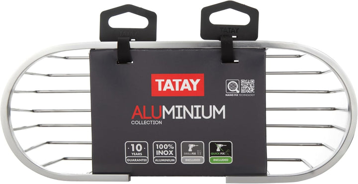 TATAY Duschkorb Ohne Bohren Oval | Mit Befestigungssystem (Quick Fix) | Belastbar bis 5 kg | 100% Ro