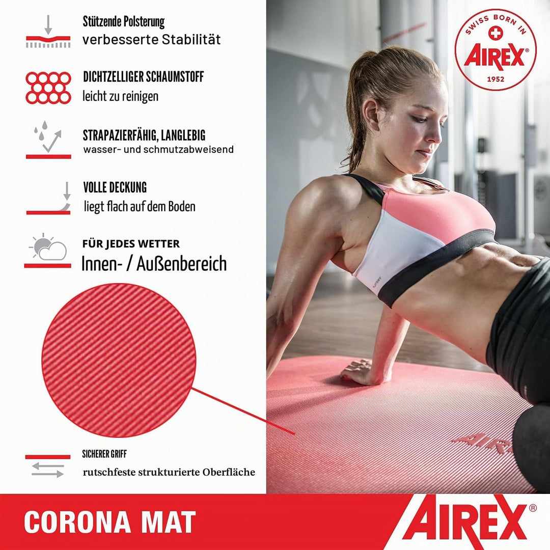Airex Corona Gymnastikmatte, 200 x 100 cm, Blau