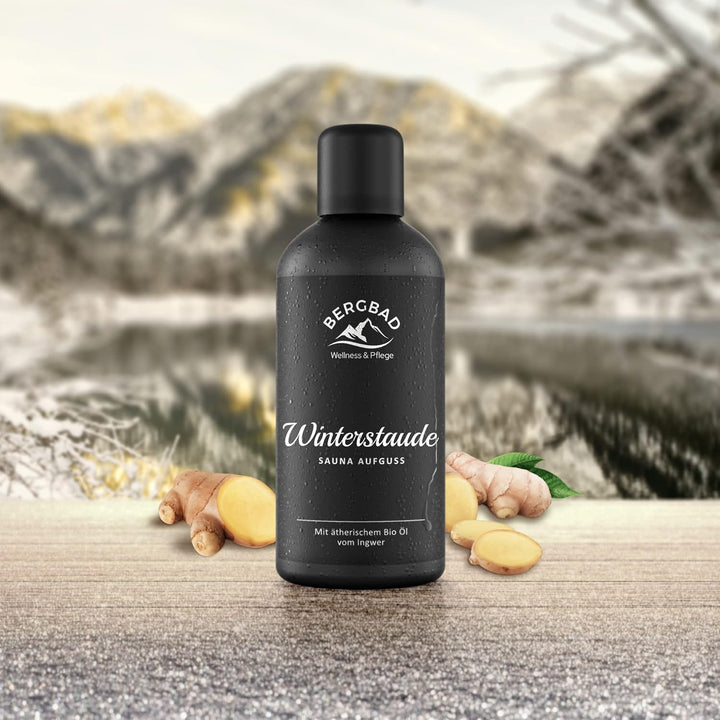 Saunaaufguss BIO INGWER PUR 100ml WINTERSTAUDE - Natürlicher Sauna-Aufguss mit ätherischen BIO Ölen,