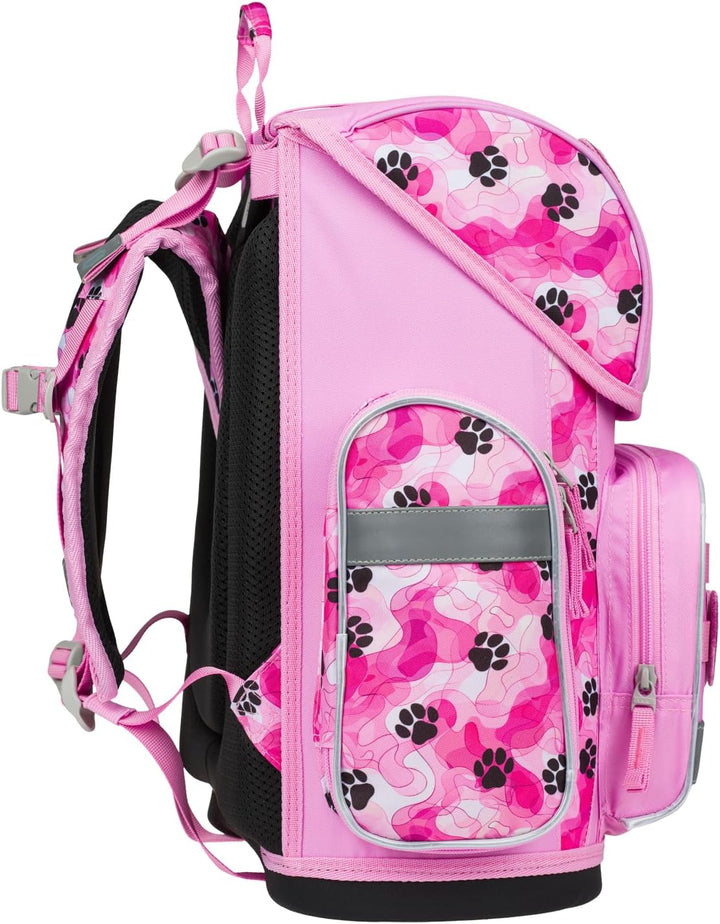 Baagl Schulranzen Jungen Mädchen Set 3 Teilig, Ergo Schultasche für 1. Klasse, Ergonomische Grundsch