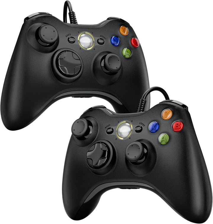 Diswoe Controller 2er Pack für PC Xbox 360, PC Controllers 2er Pack Wired USB Gamepad mit Kabel Joys