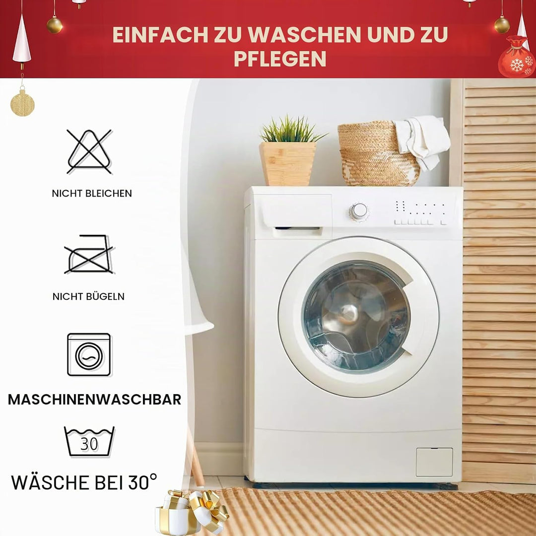FIGOOO Stuhlhussen Weihnachten 4er Set Stretch Stuhlhussen für Esszimmerstühle Elastisch Moderne Uni