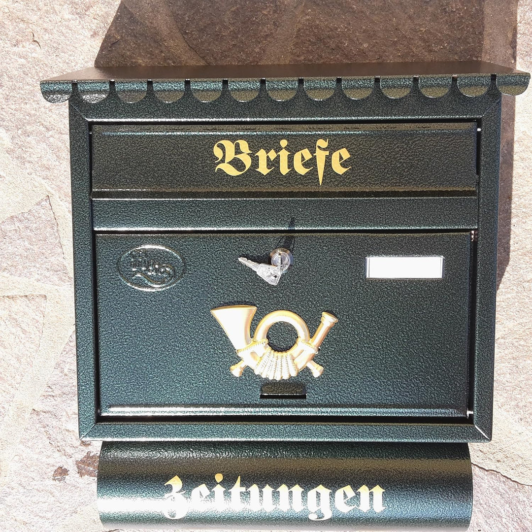 Pachurka &amp; Dąże Grosser Briefkasten XXL Grün/Dunkelgrün