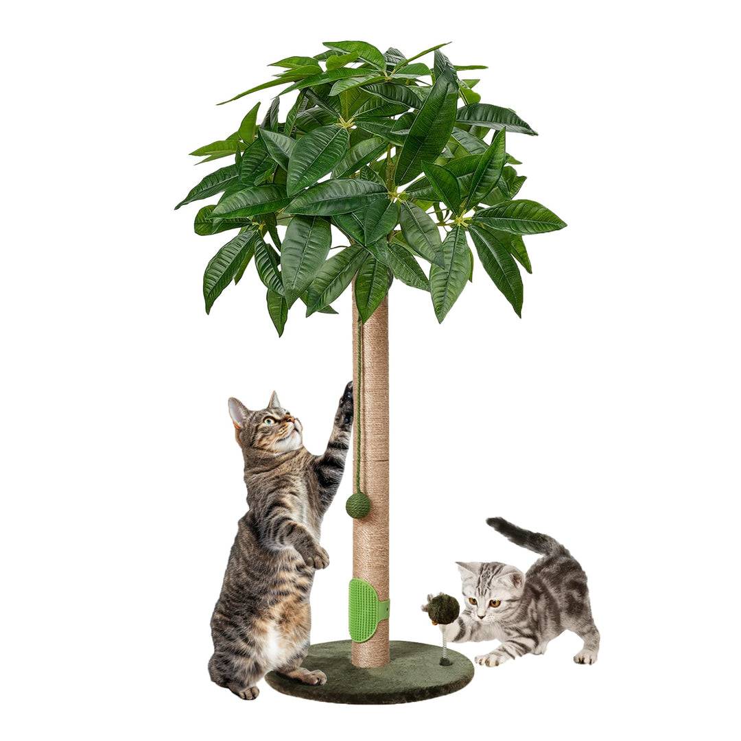Meowoou Kratzsäule, 84 cm Kratzstamm, Ausgewachsene Katzen und Kätzchen, Hoher Kratzbaum mit Sisalse