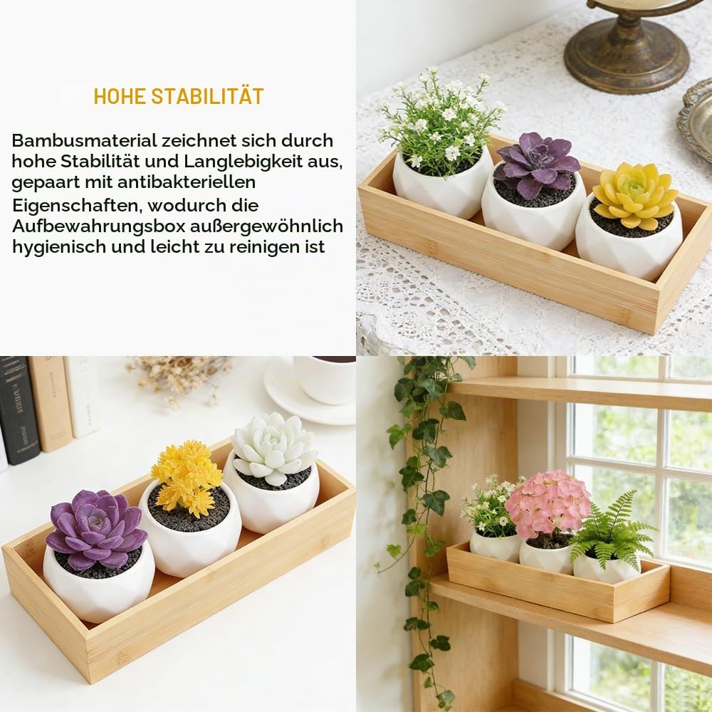 2 Stück Aufbewahrung Ordnungsbox Holz Ordnungsbox Holzboxen | Aufbewahrungsbox Holz Organizer Schubl