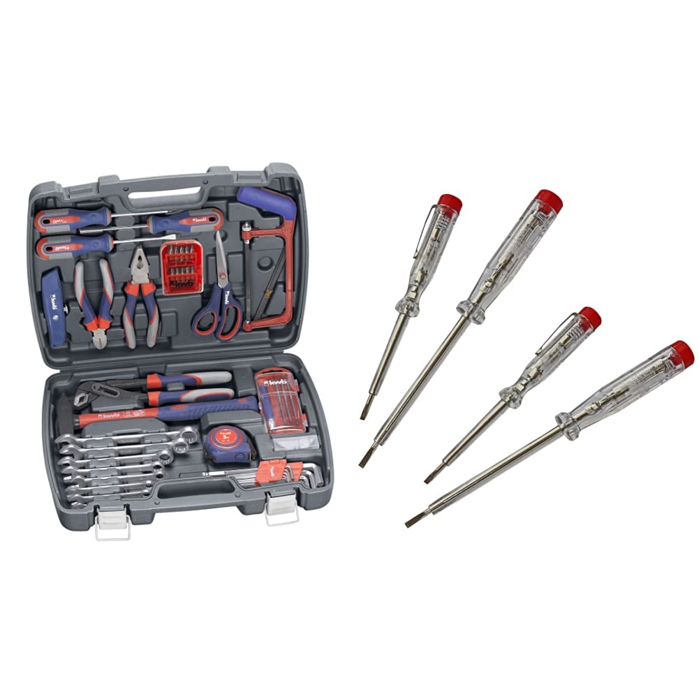 kwb Werkzeug-Koffer inkl. Werkzeug-Set, 65-teilig & H+H Werkzeug 45200 45500 VDE Standardprüfer 4520