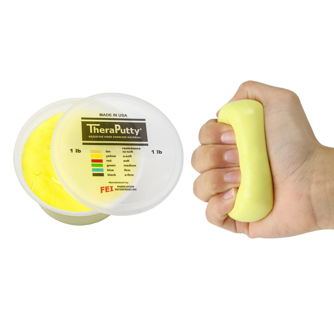 CanDo Antimikrobielle CanDo TheraPutty-Knetmasse - 450 g - gelb (sehr leicht), 450 g