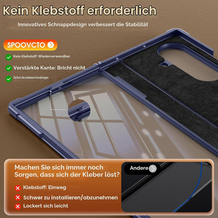 spoovcto für Samsung Galaxy Z Fold 7 Hülle: Dualer Ständer Horizontal/Vertikal, Militärstandard Scha