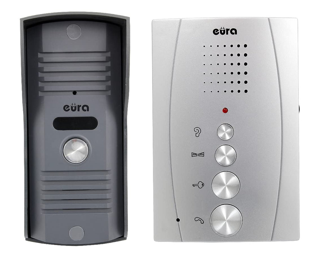 Türsprechanlage Gegensprechanlage Eura Adp-13A3 Invito Silber Freisprechstelle 4 Draht, Silber