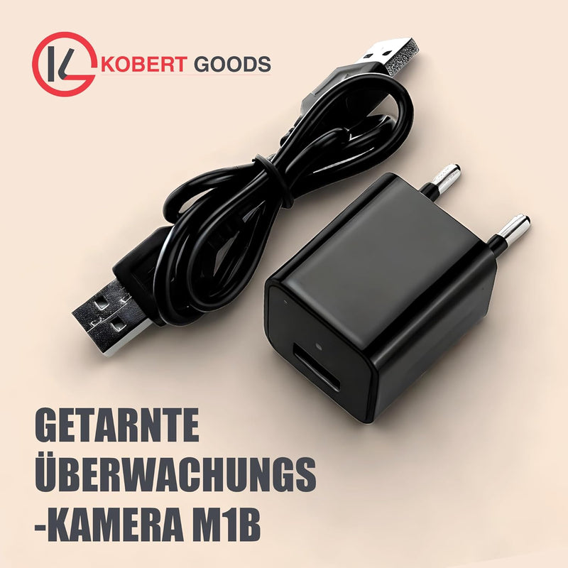 KOBERT GOODS Getarnte Full HD 1080P Überwachungs-Kamera M1B versteckt in Ladegerät Spionage-Camera f