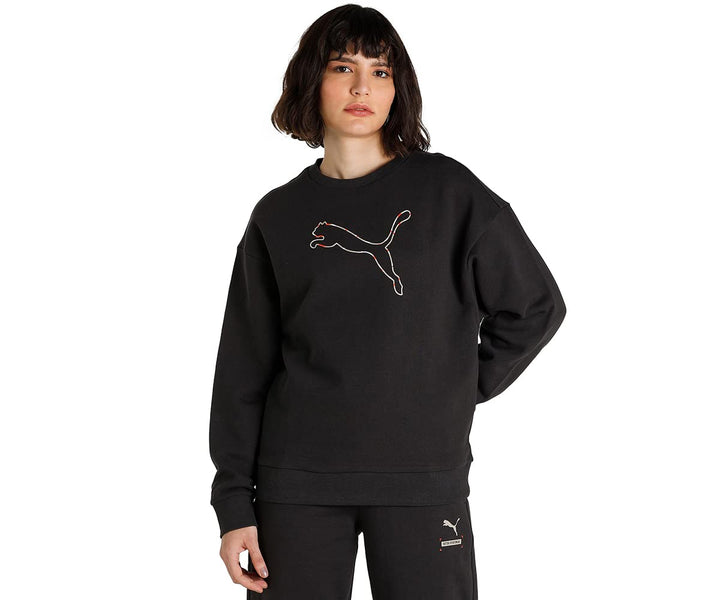 PUMA Damen Better Sportswear Crew Sweat L Schwarz (Phantom Black), L Schwarz (Phantom Black)