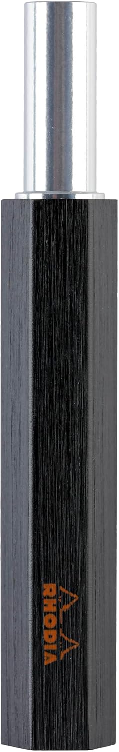Rhodia 9358C - Etui & Ersatzminen 0,5 mm zum Nachfüllen, für Druckbleistifte Rhodia scRipt, Schwarz