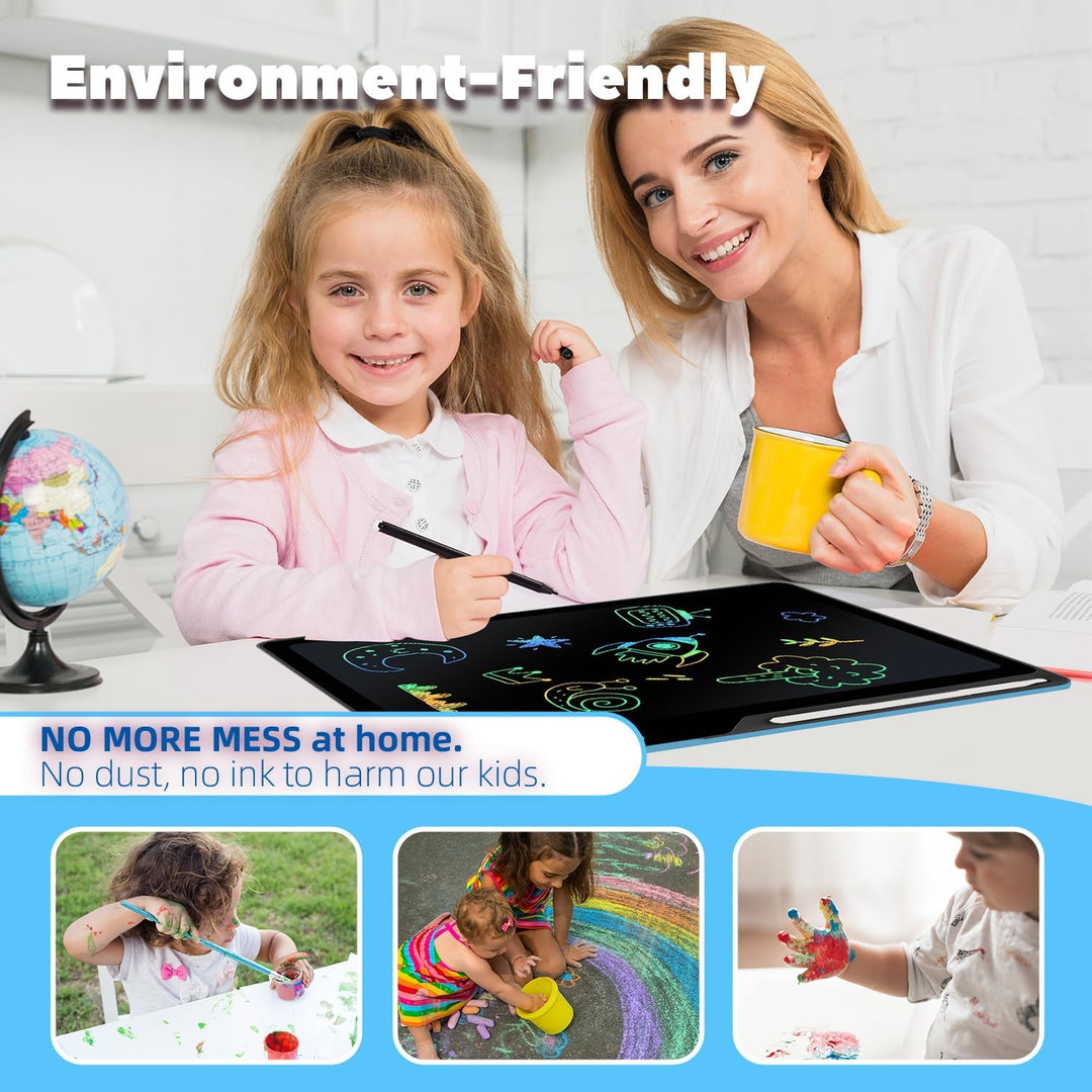 Kinayue LCD-Schreibtablett für Kinder, Wiederaufladbare 21 Zoll Maltafel Zeichentafel, Vorschule Ler