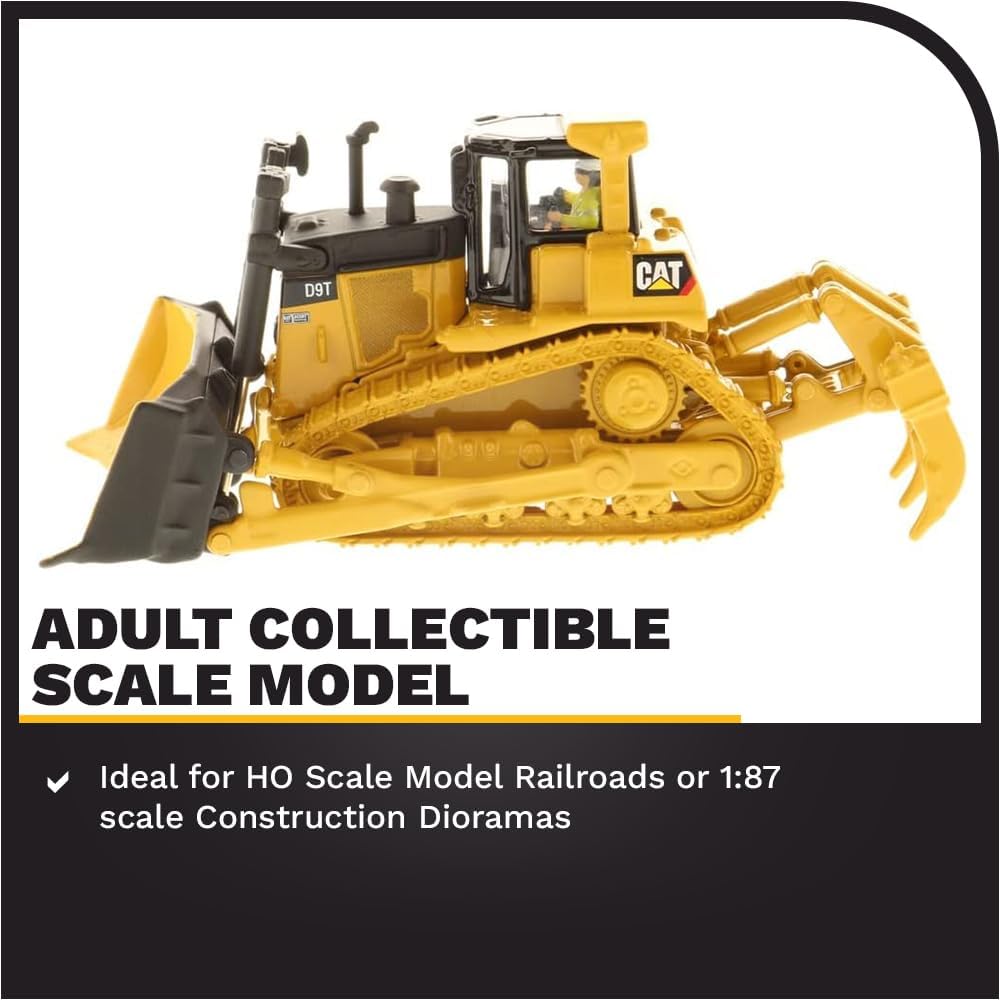 Diecast Masters 85209 - Caterpillar Kettendozer D9T, detailgetreues H0 CAT Baufahrzeug in Metallbox,
