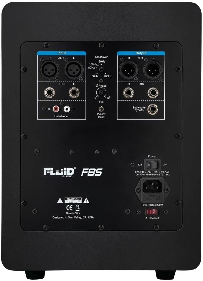 Fluid Audio F8S (Stück) Aktiver Studio-Subwoofer | NEU