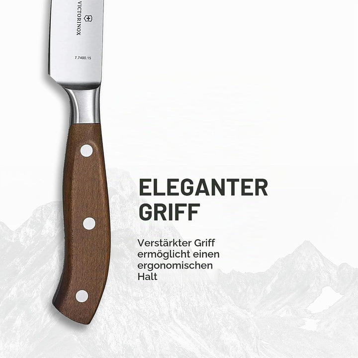 Victorinox, Grand Maître, Profi Tranchiermesser, Extra Scharfe Klinge, gerader Schliff, 15 cm, Edler