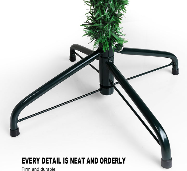 Gotoll Künstlicher Weihnachtsbaum 150 cm, Tannenbaum in grün, Christbaum mit Metallständer, schwer e