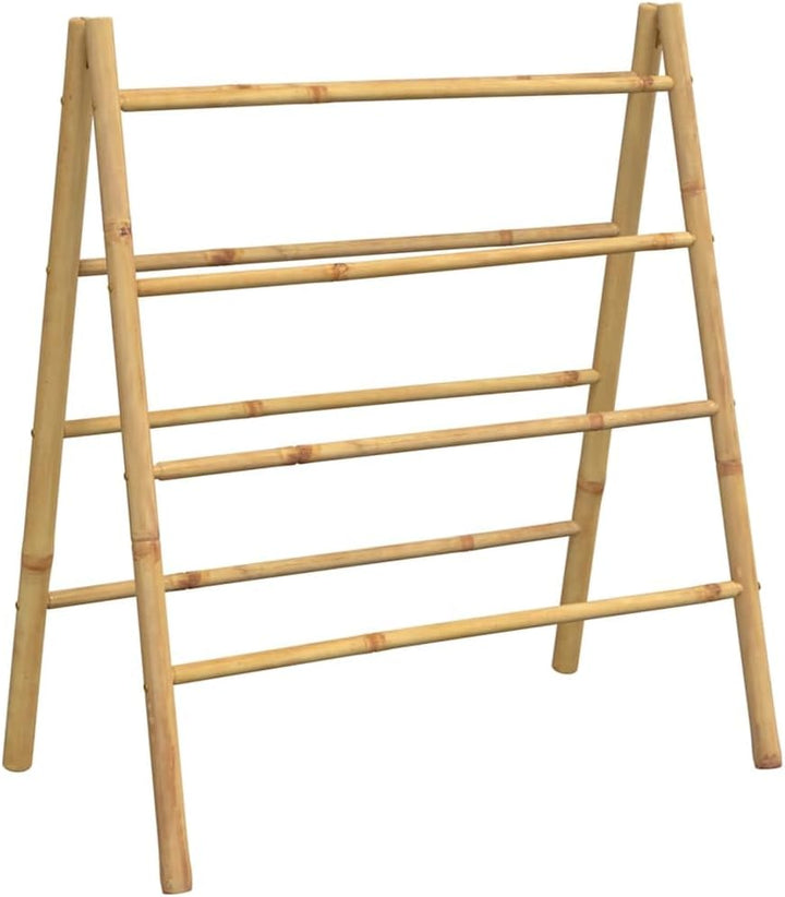 INLIFE Doppel-Handtuchleiter mit 4 Sprossen 90x50x100 cm Bambus,Heim &amp; Garten,Badzubehör,Handtuchhal